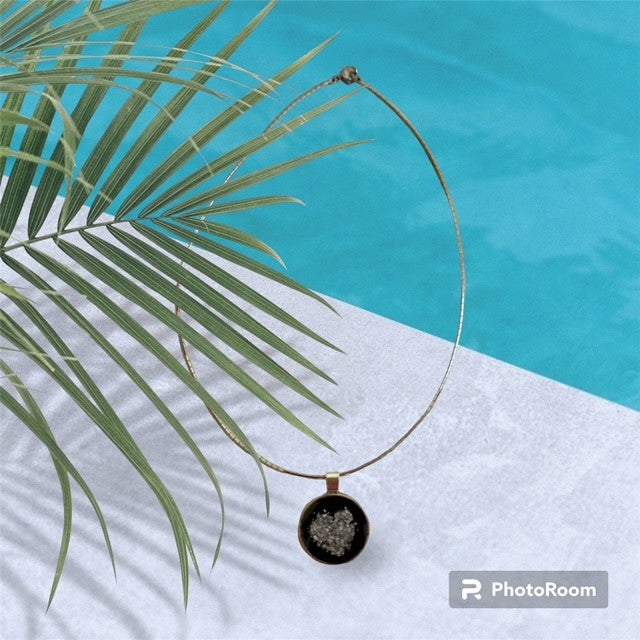 Necklace with Black Pendant