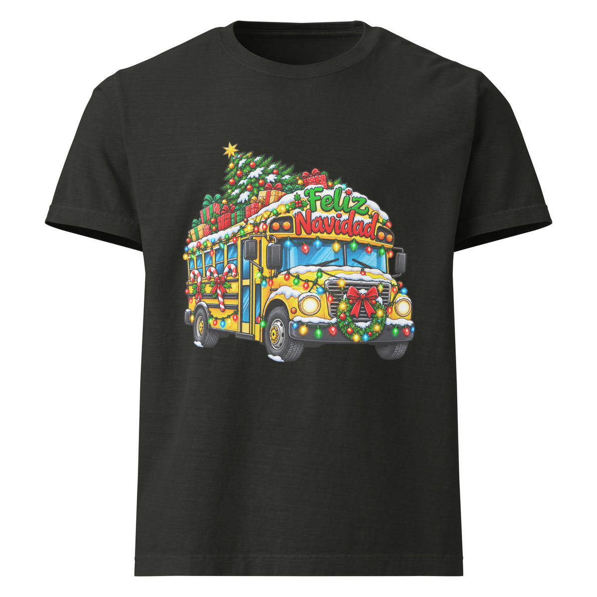 Unisex oversized heavyweight cotton T-shirt in washed black, front view.
