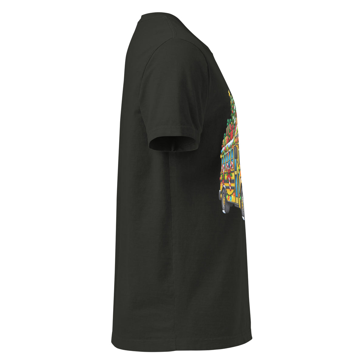 Unisex oversized heavyweight cotton T-shirt in washed black, right-side view.
