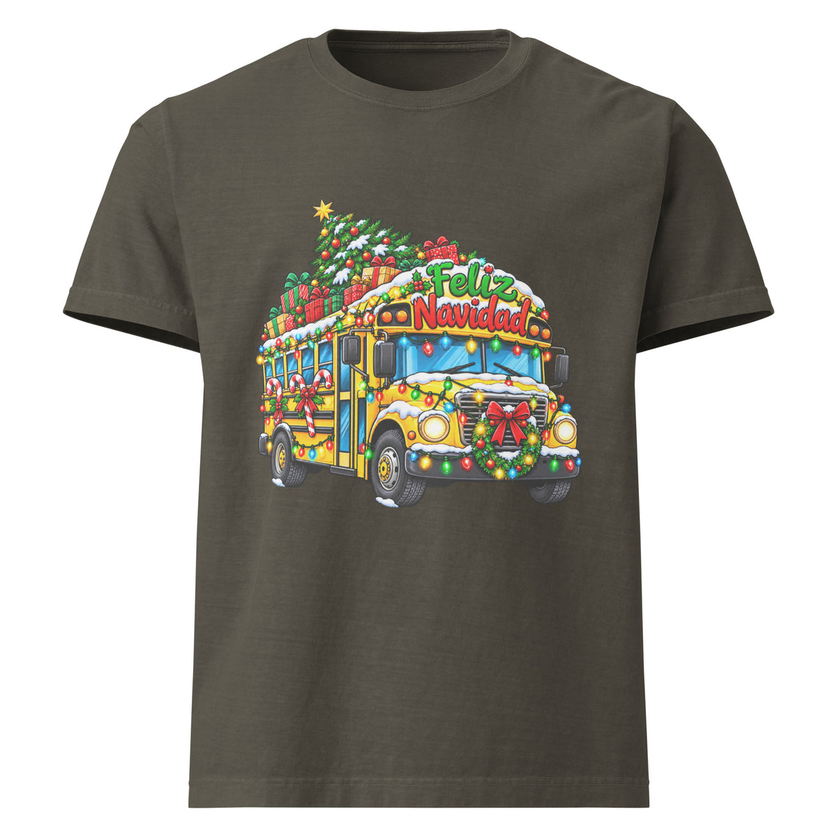 Unisex oversized heavyweight cotton T-shirt in washed charcoal, front view.