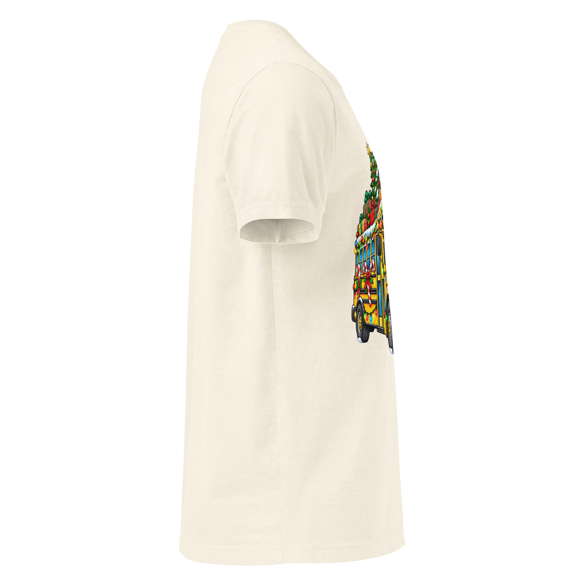 Unisex oversized heavyweight cotton T-shirt in vintage white, right-side view.