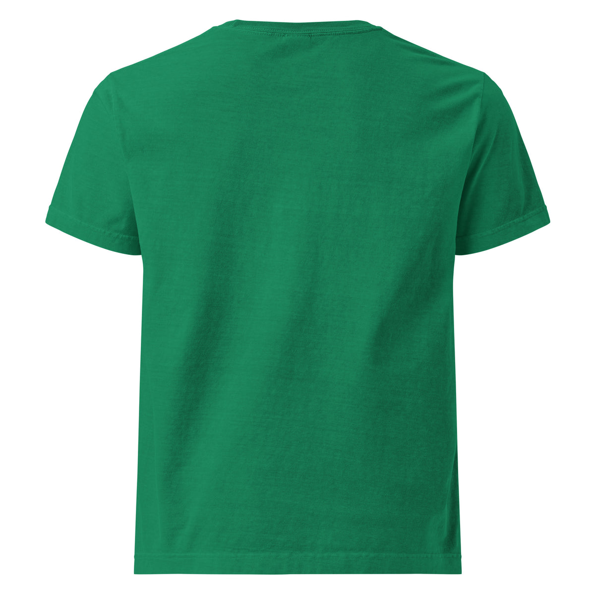 Official Cookie Tester graphic T-shirt in washed kelly green, back view