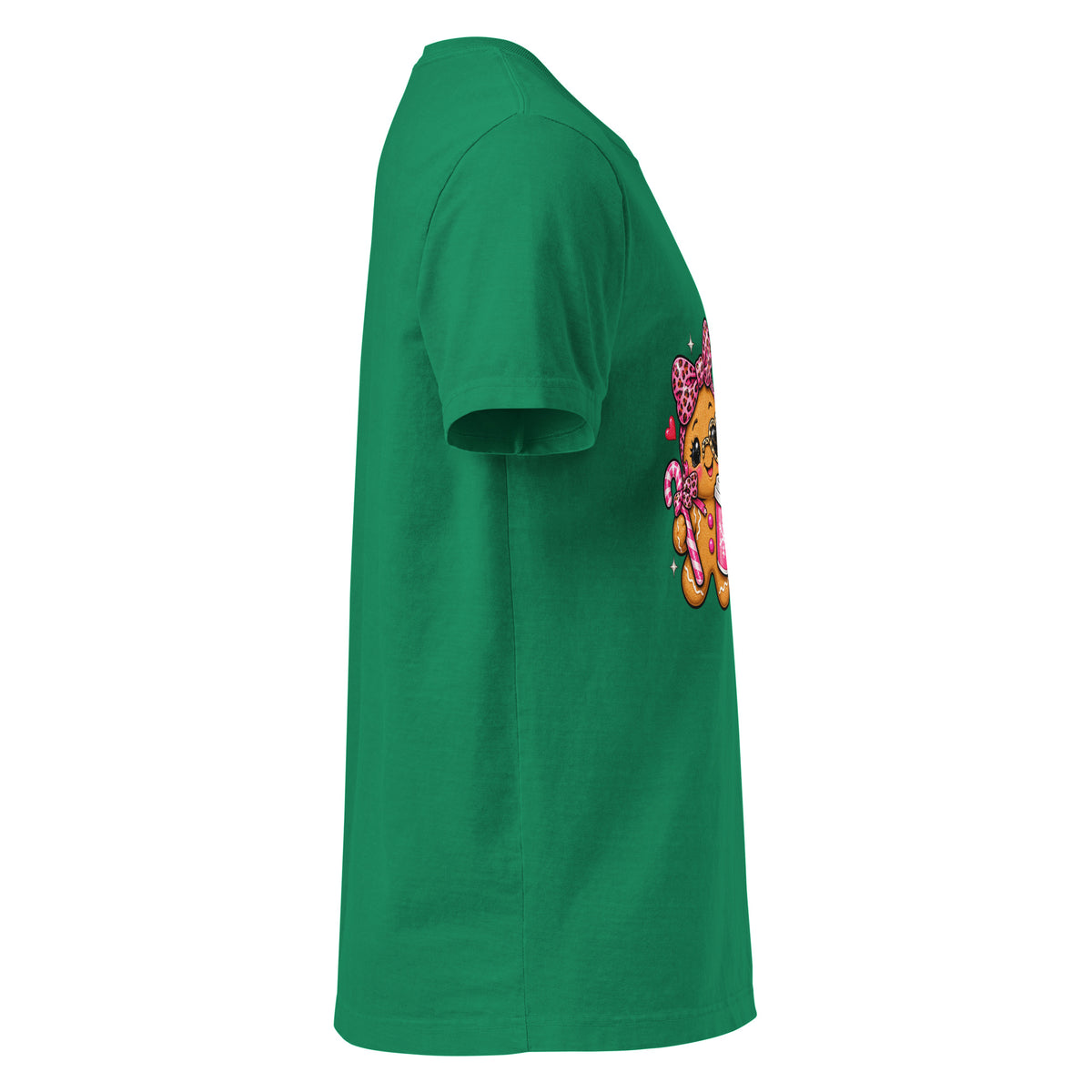 Official Cookie Tester graphic T-shirt in washed kelly green, right-side view