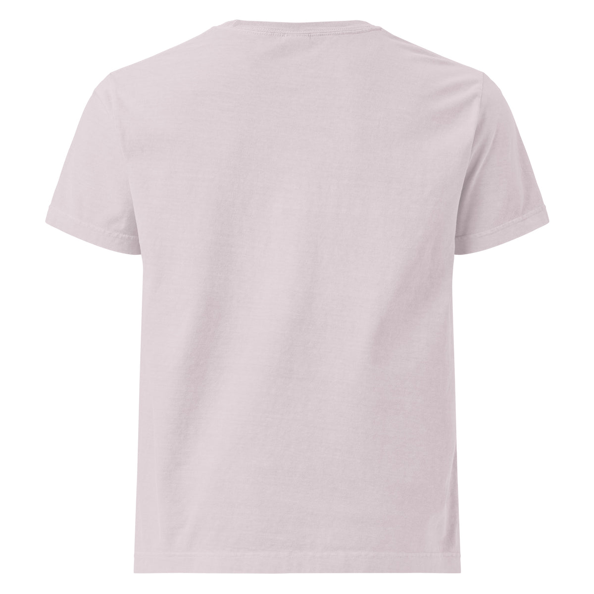 Sleigh All Day Christmas graphic T-shirt in washed lavender, back view