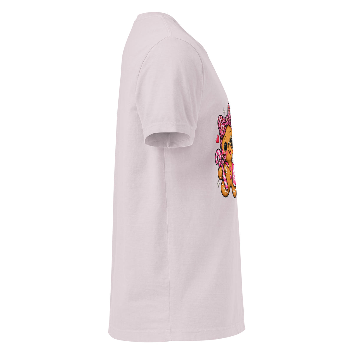 Official Cookie Tester graphic T-shirt in washed lavender, right-side view